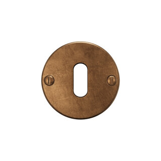 CRAFINO CRAFINO sleutelplaatjes rond MOON & TERRA - Craft Cognac - Ø50 mm - Per paar