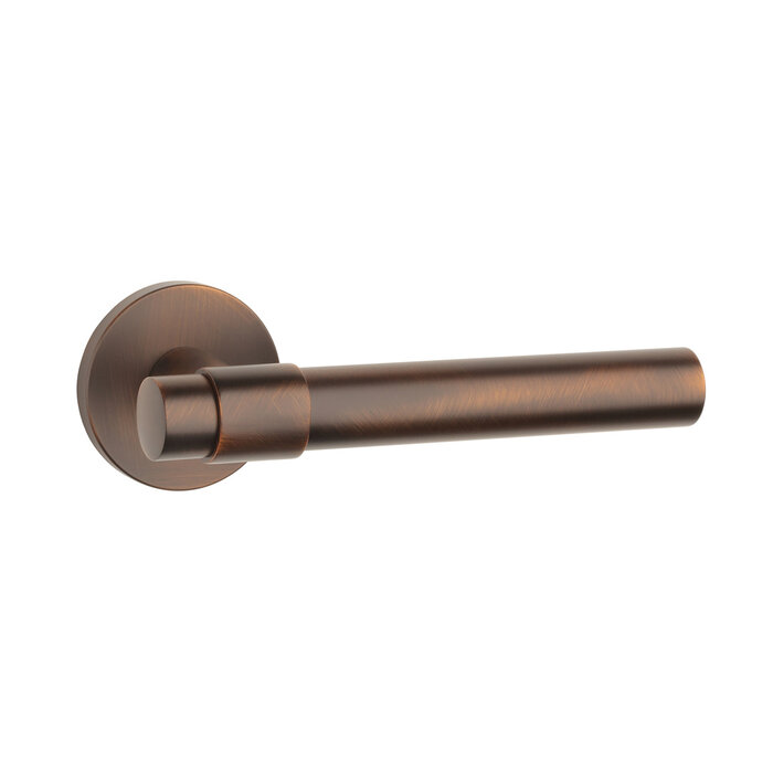 Aprile APRILE door handles BELLISA on round rosette R SLIM 7 mm – Bronze