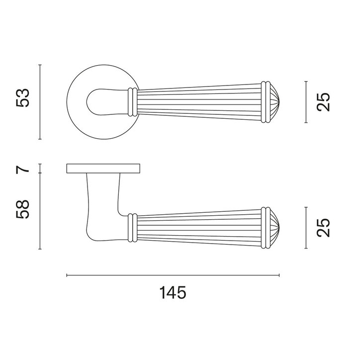 STILE Stile ARIDA door handles - matte black