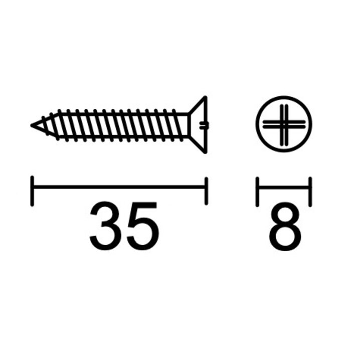 HDD Screw matte bronze L= 35 mm