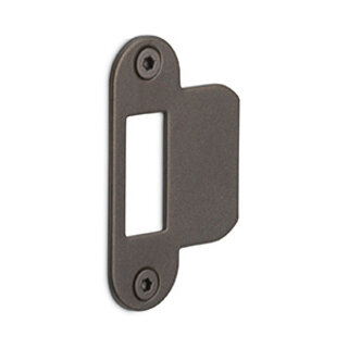 Formani Plaque de gâche arrondie FORMANI pour serrure à mortaiser BASICS LBSPASFC bronze
