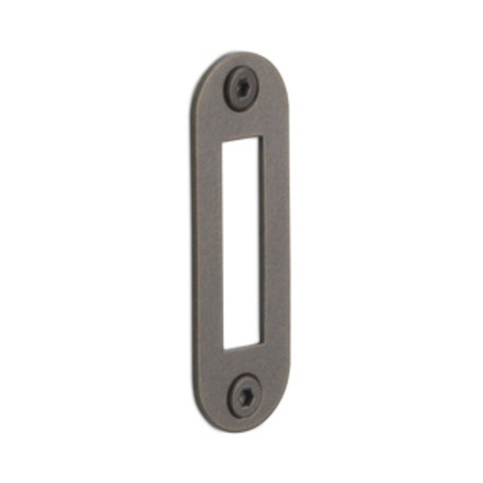 Formani Gâche arrondie pour serrure de meuble 70x23 - Bronze