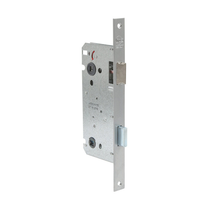 Assa Abloy Litto WC-slot asmaat 116mm/doorn 50mm, RVS look met rechte voorplaat 260x22mm