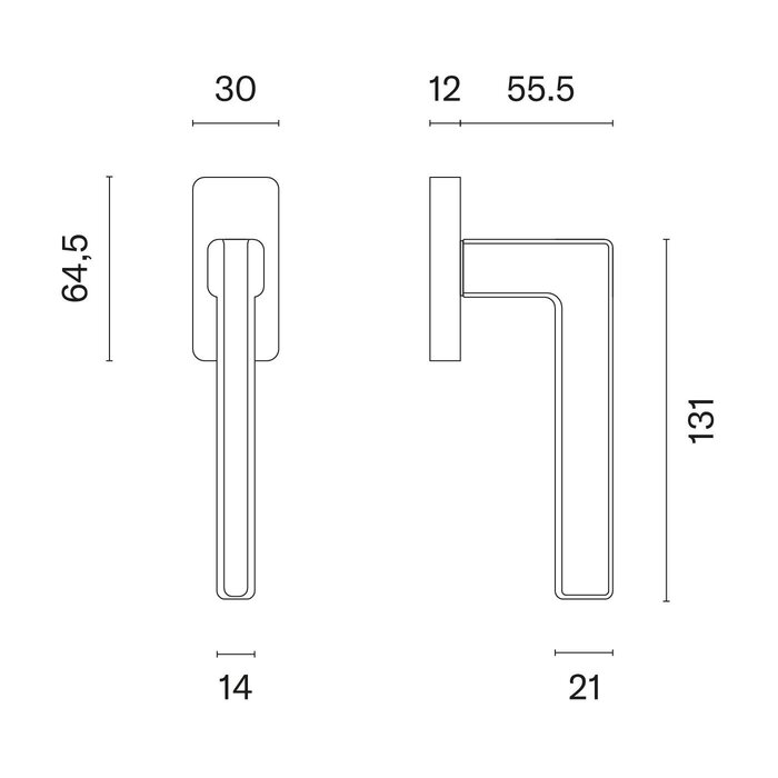 STILE STILE window handle ARTA Q - light brown