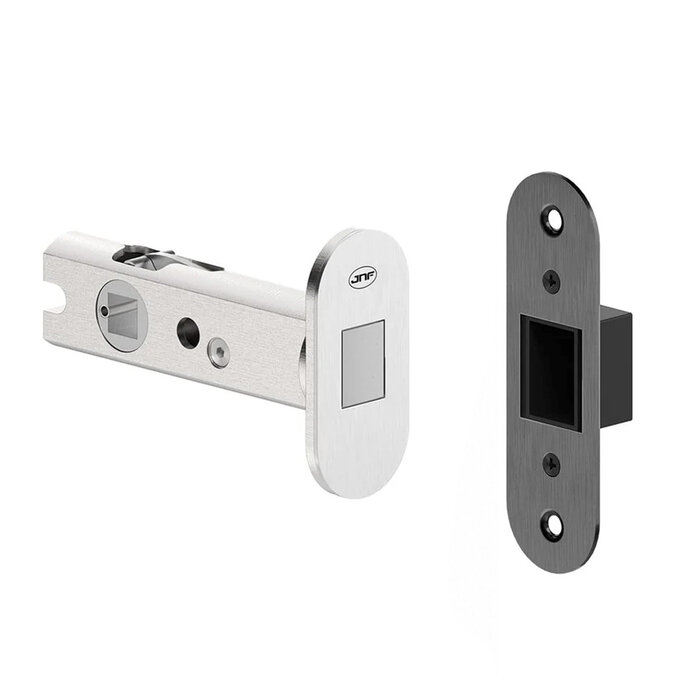 JNF Architectural Hardware JNF IN.20.152 Wendbares WC-Schloss 60 mm – PVD-Titanschwarz