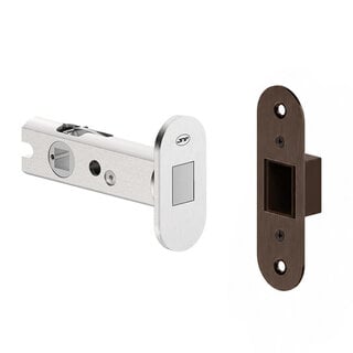 JNF Architectural Hardware JNF IN.20.152 omkeerbare WC-sluiting 60 mm - PVD Titanium Chocolate