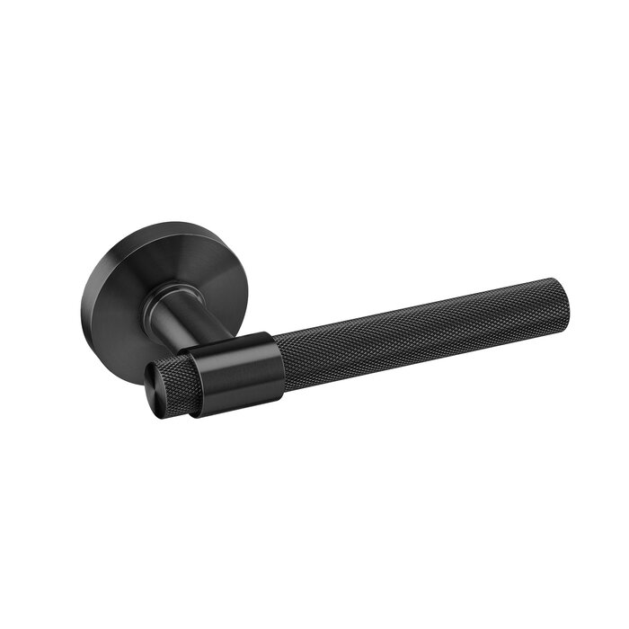 JNF Architectural Hardware JNF deurklinken op rond rozet - PVD Titanium Black