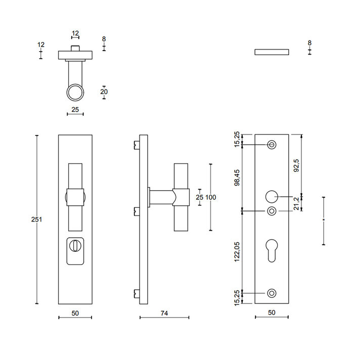 Formani FORMANI ONE PB20-50KT veiligheidsschilden knop/kruk SKG*** PC92 - Mat Zwart