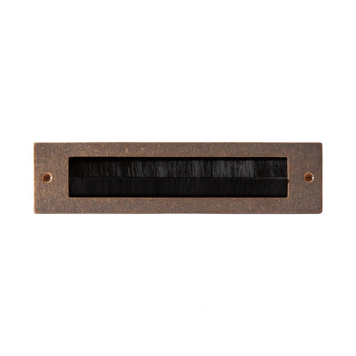 Dauby Plaque intérieure de boîte aux lettres avec brosse - Bronze brut (RB)