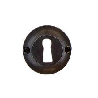 HDD Plaque de clé ronde RETRO 43 mm - Noir carbone