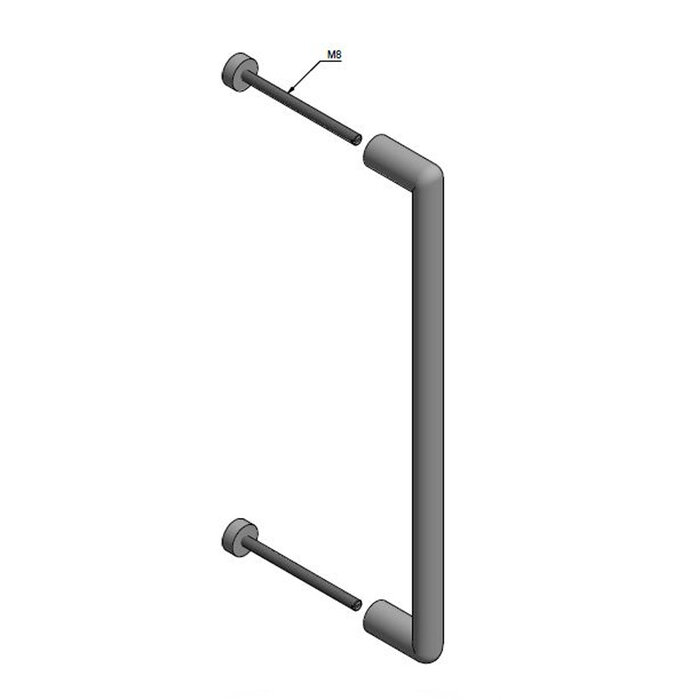 Formani FORMANI INC PBI400 deurgreep – Mat RVS – 400 mm