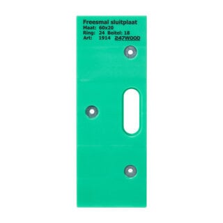 247WOOD 247WOOD routing template for AGB strike plate with notched shell – 60 x 20 mm