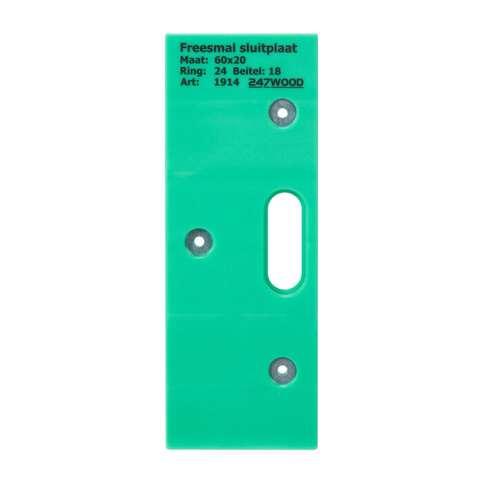 247WOOD 247WOOD routing template for AGB strike plate with notched shell – 60 x 20 mm