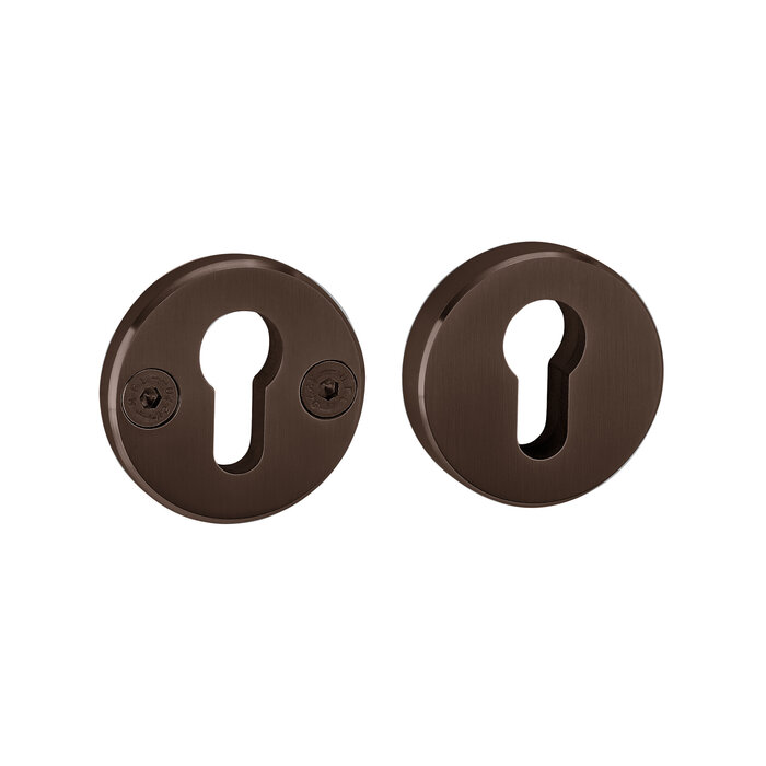 JNF Architectural Hardware Paar JNF veiligheidsrozetten voor cilinder – PVD Titanium Chocolade