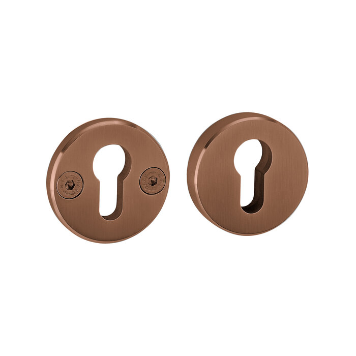 JNF Architectural Hardware Paar JNF veiligheidsrozetten voor cilinder – PVD Titanium Koper