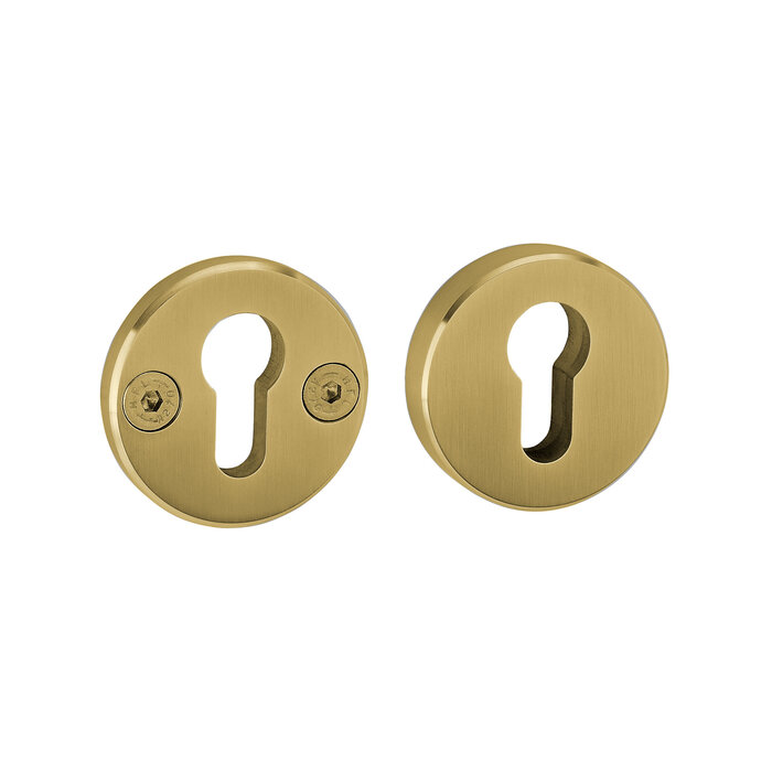 JNF Architectural Hardware Paar JNF-Sicherheitsrosetten für Zylinder – PVD-Titangold
