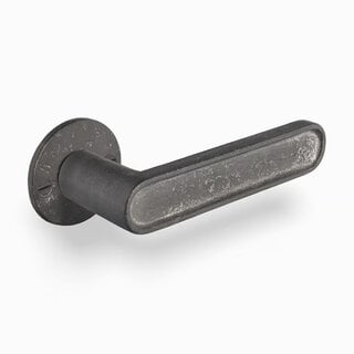 Dauby Poignées de porte DAUBY CAST sur rosace ronde – Métal brut (RM)