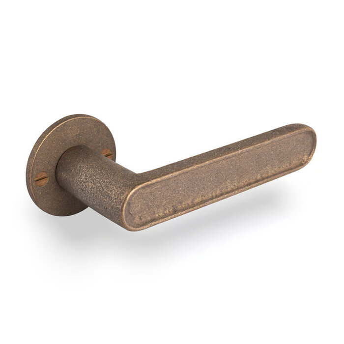 Dauby Poignées de porte DAUBY CAST sur rosace ronde – Bronze brut (RB)