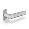 Dauby DAUBY CAST door handles on rectangular rosette – Matte White Bronze (WBS)