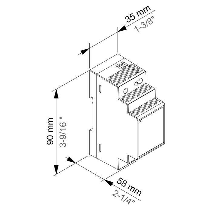 LOCINOX Locinox DC-POWER-24V-30W Netzteil 24V DC – DIN-Schienenmontage