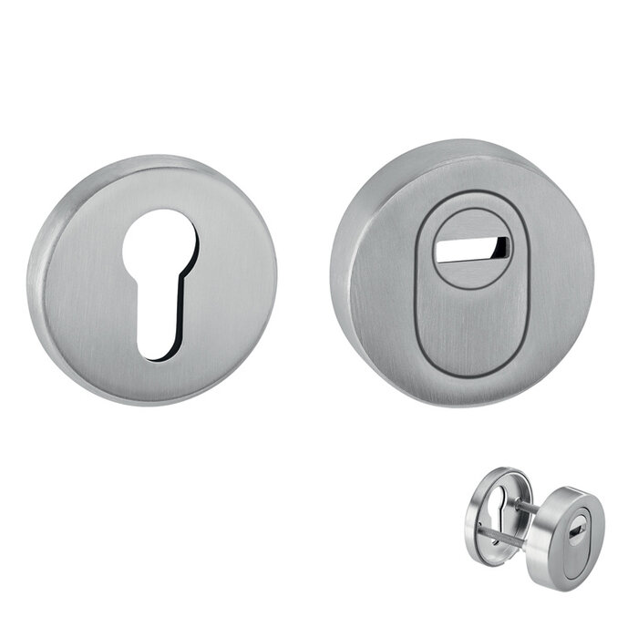 JNF Architectural Hardware Protection de sécurité JNF pour cylindre à profil européen – acier inoxydable satiné