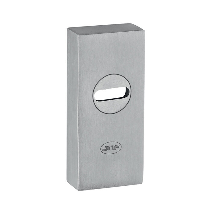 JNF Architectural Hardware JNF rectangular security shield for Euro profile cylinder – Satin stainless steel