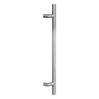 JNF Architectural Hardware Poignée de porte double JNF 600 mm – Acier inoxydable satiné – env. 450 mm