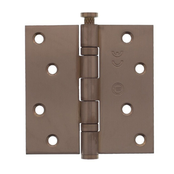 Intersteel Kogelscharnier recht 89x89x2,5 mm – PVD Brons