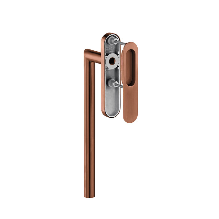 JNF Architectural Hardware Poignée de porte coulissante à levage simple JNF - Cuivre titane PVD