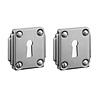 JNF Architectural Hardware Paire de rosaces de porte JNF ART DECO IN.04.471.QP - Acier inoxydable satiné