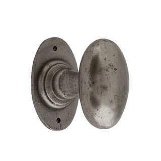 Dauby Paar DAUBY CD Türknöpfe BT1020 auf Rosette R1508 - Schmiedeeisen (FP)