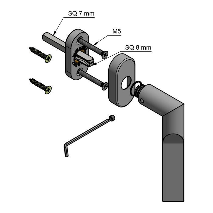 Formani FORMANI RIVIO window handle GL101-DK-O tilt-and-turn non-lockable - PVD Light Bronze