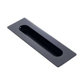 Dulimex Rectangular-oval sliding door handle 180x60 mm – Brushed black