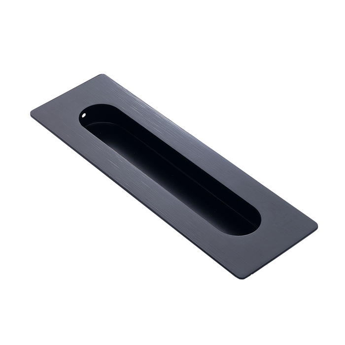 Dulimex Poignée de porte coulissante rectangulaire-ovale 180 x 60 mm – Noir brossé