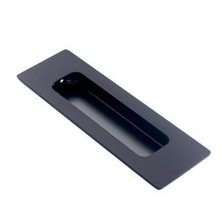 Dulimex Rechteckiger Schiebetürgriff 120x40 mm – Gebürstetes Schwarz