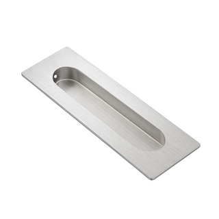 Dulimex Poignée de porte coulissante rectangulaire-ovale 180 x 60 mm – Acier inoxydable brossé