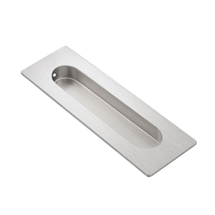 Dulimex Rechteckig-ovaler Schiebetürgriff 180x60 mm – Gebürsteter Edelstahl