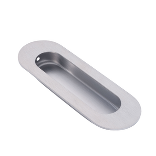 Dulimex Ovale schuifdeurkom 120x40 mm – Inox geborsteld