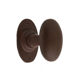 Dauby Pair of DAUBY CD door knobs BT1020 on rosette R1508 - Rust (RC)