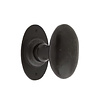 Dauby Pair of DAUBY CD door knobs BT1020 on rosette R1508 - Black (N)