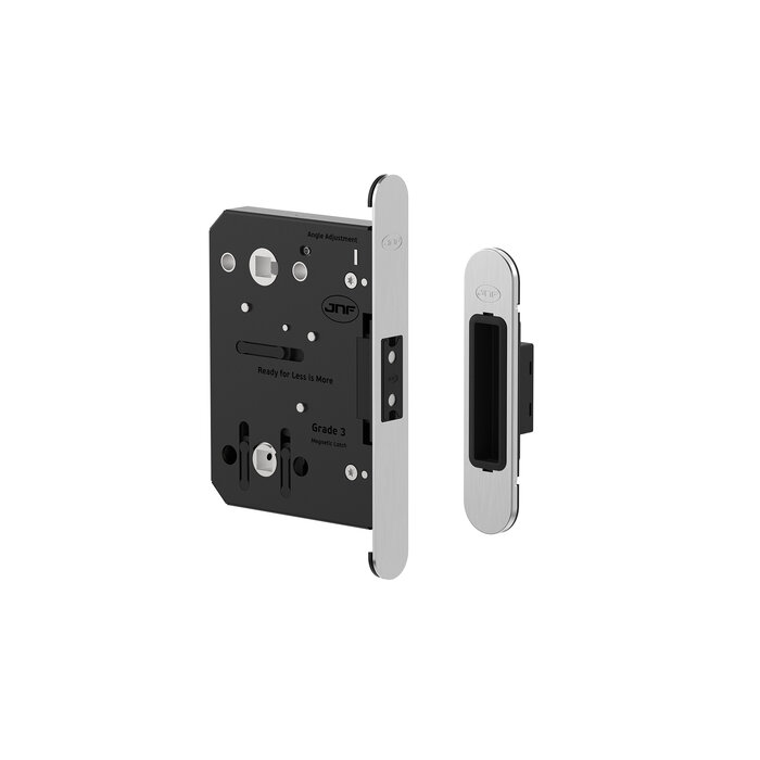 JNF Architectural Hardware JNF MAGNACORE magneetslot 2-in-1 sleutel/WC – Inox satijn