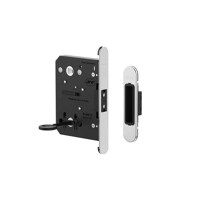 JNF Architectural Hardware JNF MAGNACORE magnetic lock 2-in-1 key/WC – Polished stainless steel