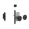 JNF Architectural Hardware JNF schuifdeurslot met ronde WC-garnituur en vrij/bezet-indicator – Zwart RAL 9005