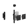 JNF Architectural Hardware JNF sliding door lock with square WC set and free/occupied indicator – Black RAL 9005