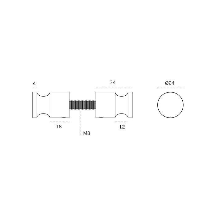 JNF Architectural Hardware Paar JNF-Türknöpfe mit antimikrobieller MICROsafe™-Beschichtung – Edelstahl