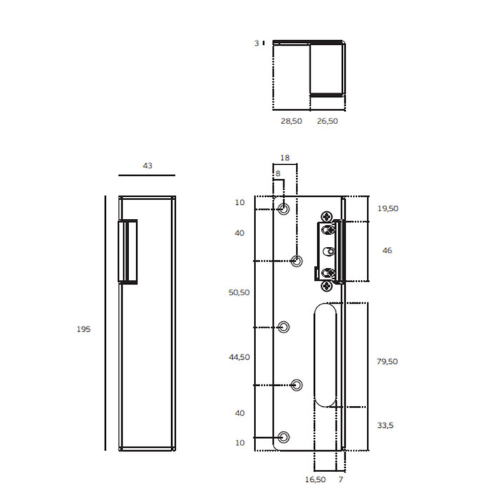 JNF Architectural Hardware Gâche électrique JNF 12 V pour serrure de sécurité IN.20.005.D – Acier inoxydable satiné