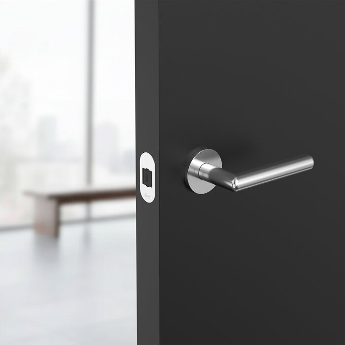 JNF Architectural Hardware JNF Magnet-Einsteckschloss für Innentüren – Dornmaß 60 mm – Edelstahl satiniert