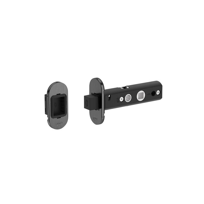 JNF Architectural Hardware JNF Magnet-Einsteckschloss für Innentüren – Dornmaß 60 mm – Schwarz PVD