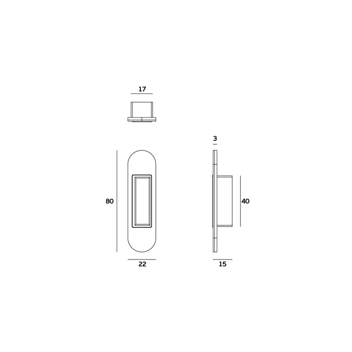 JNF Architectural Hardware JNF MAGNALITE magnetisch insteekslot – 90/50 mm – Inox satijn