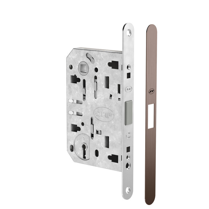 JNF Architectural Hardware JNF MAGNALITE magnetic lock with key lock – 90/50 mm – Titanium Chocolate PVD